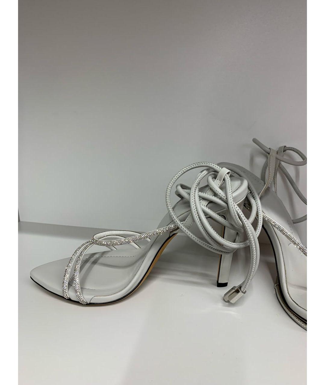 IRO Серые кожаные босоножки, фото 5
