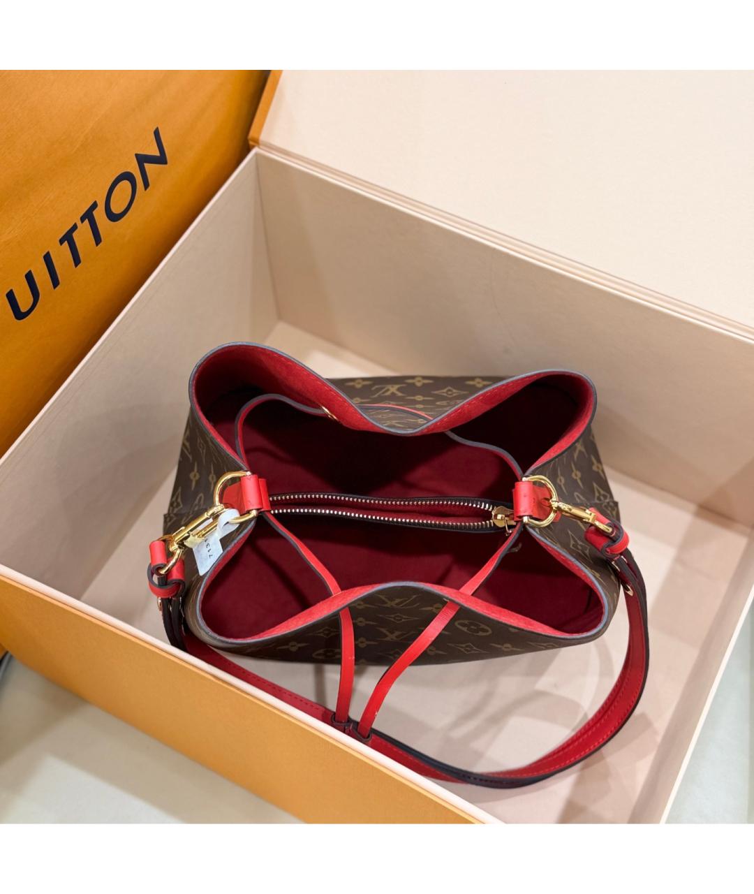 LOUIS VUITTON Коричневая сумка тоут, фото 5