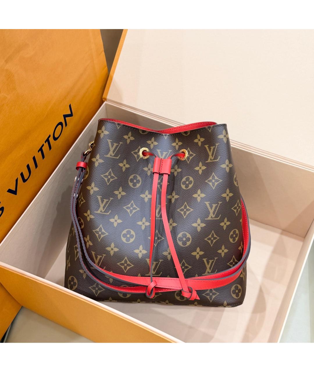 LOUIS VUITTON Коричневая сумка тоут, фото 7