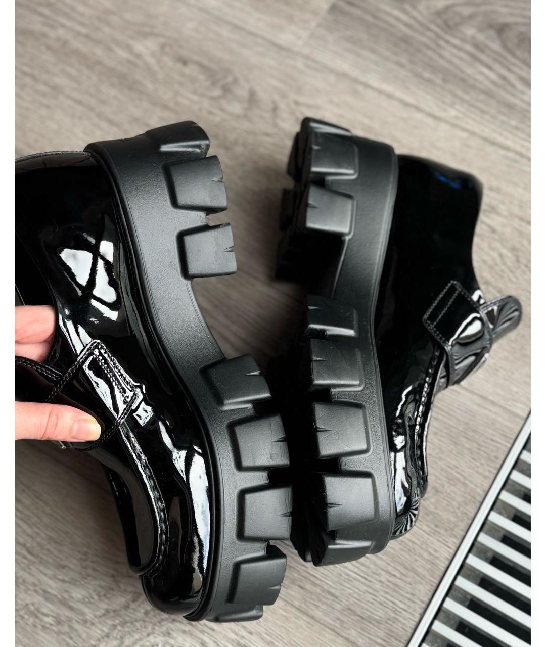 PRADA Черные лоферы из лакированной кожи, фото 6