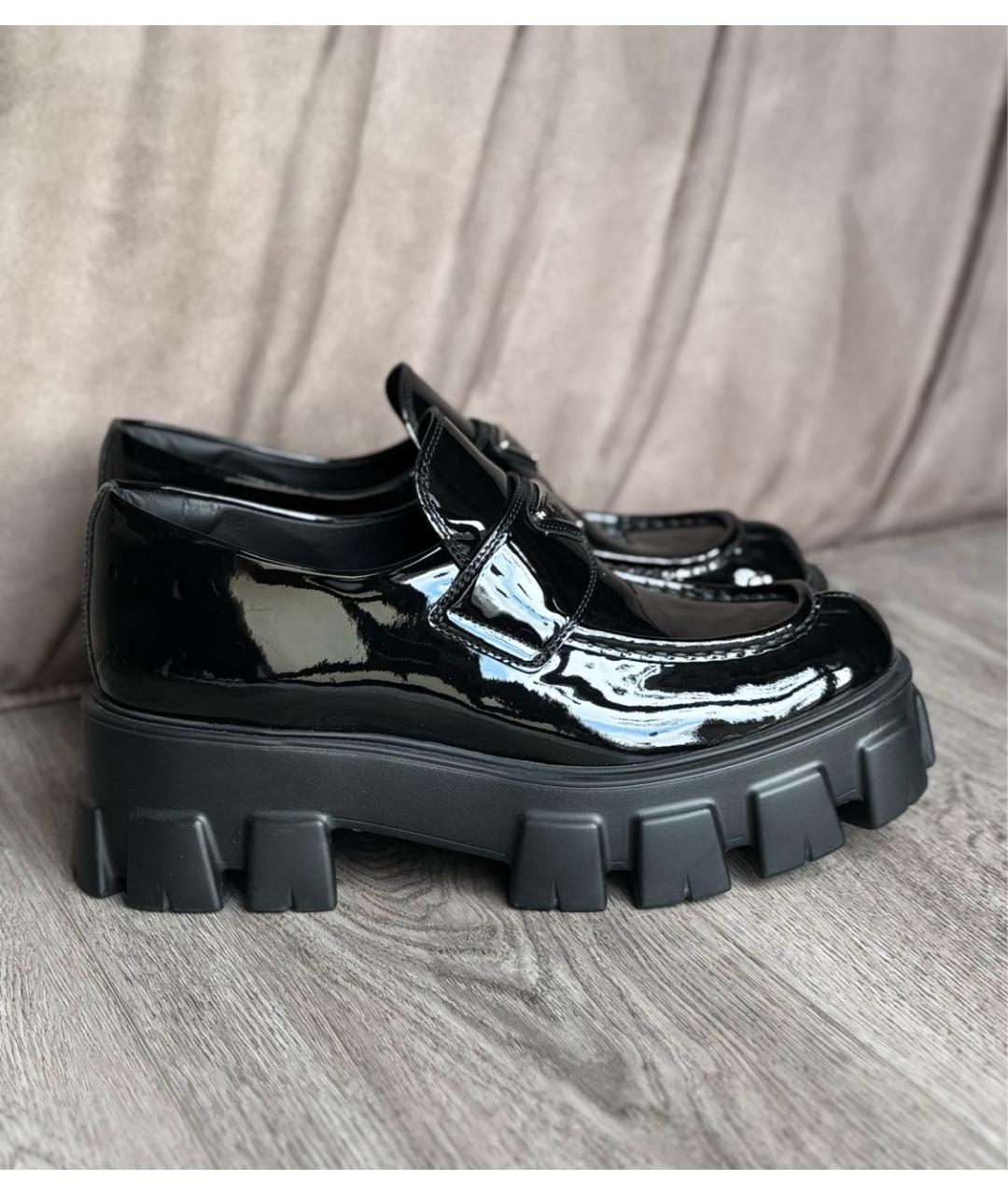 PRADA Черные лоферы из лакированной кожи, фото 9
