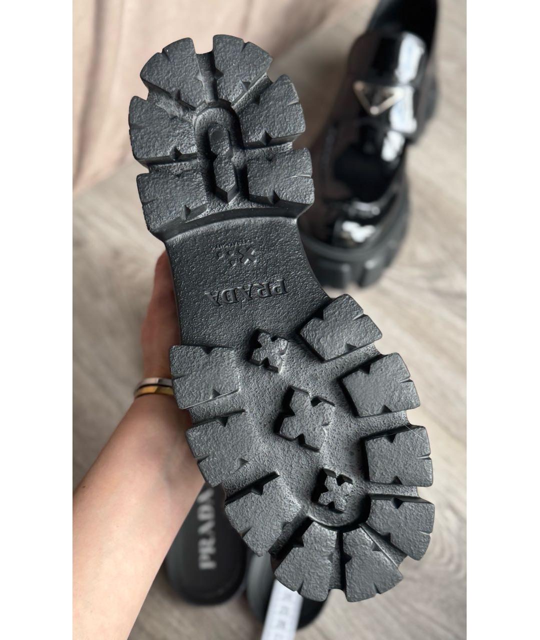 PRADA Черные лоферы из лакированной кожи, фото 8