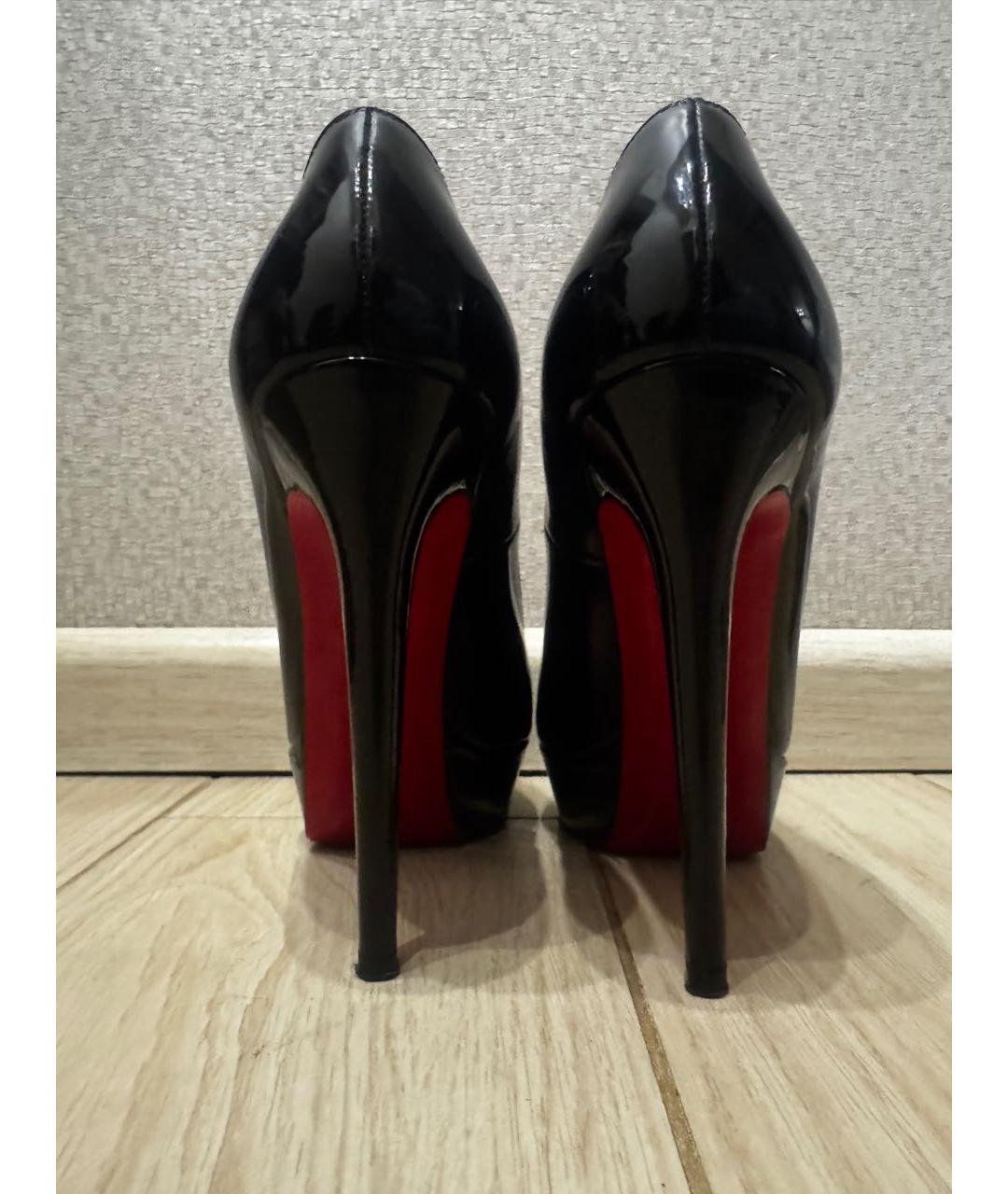 CHRISTIAN LOUBOUTIN Черные туфли из лакированной кожи, фото 4