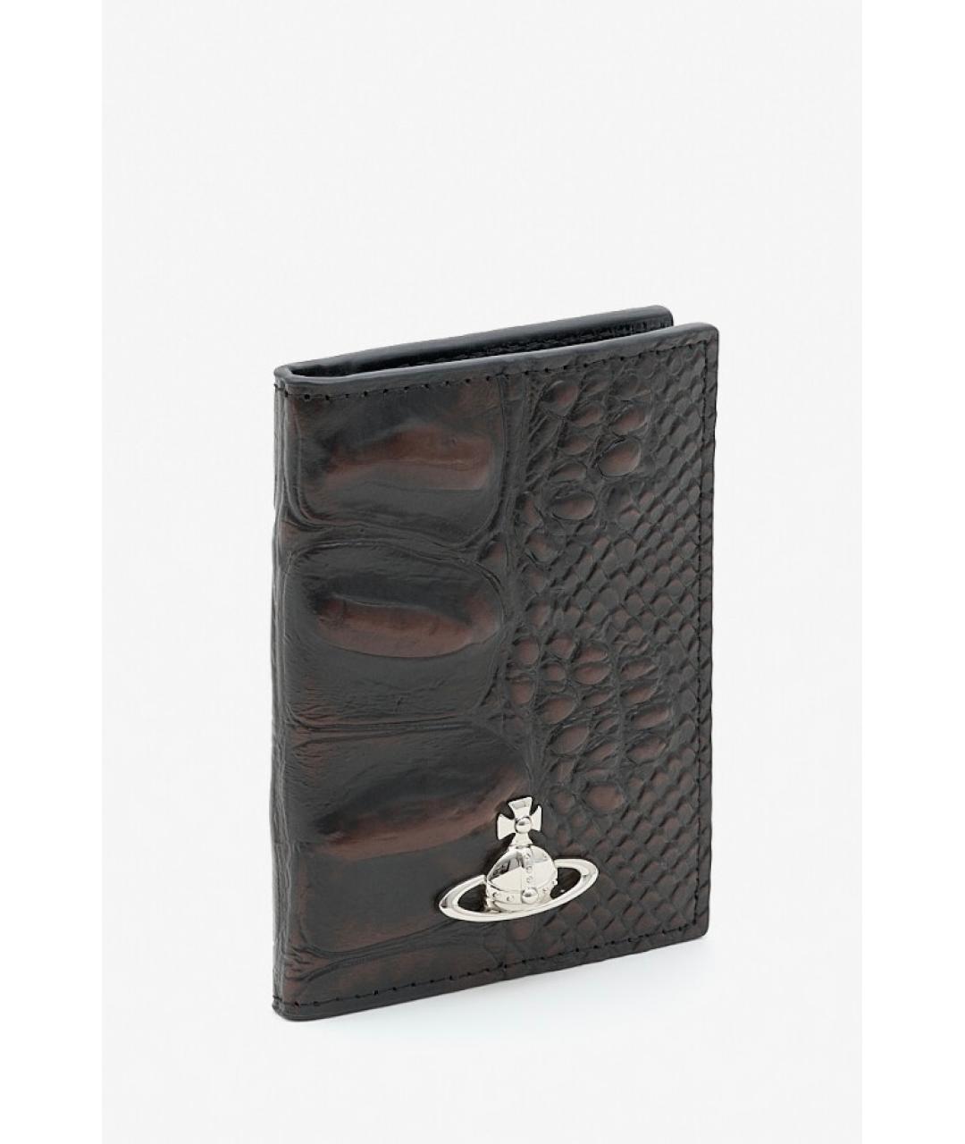 VIVIENNE WESTWOOD Коричневый кожаный кошелек, фото 2