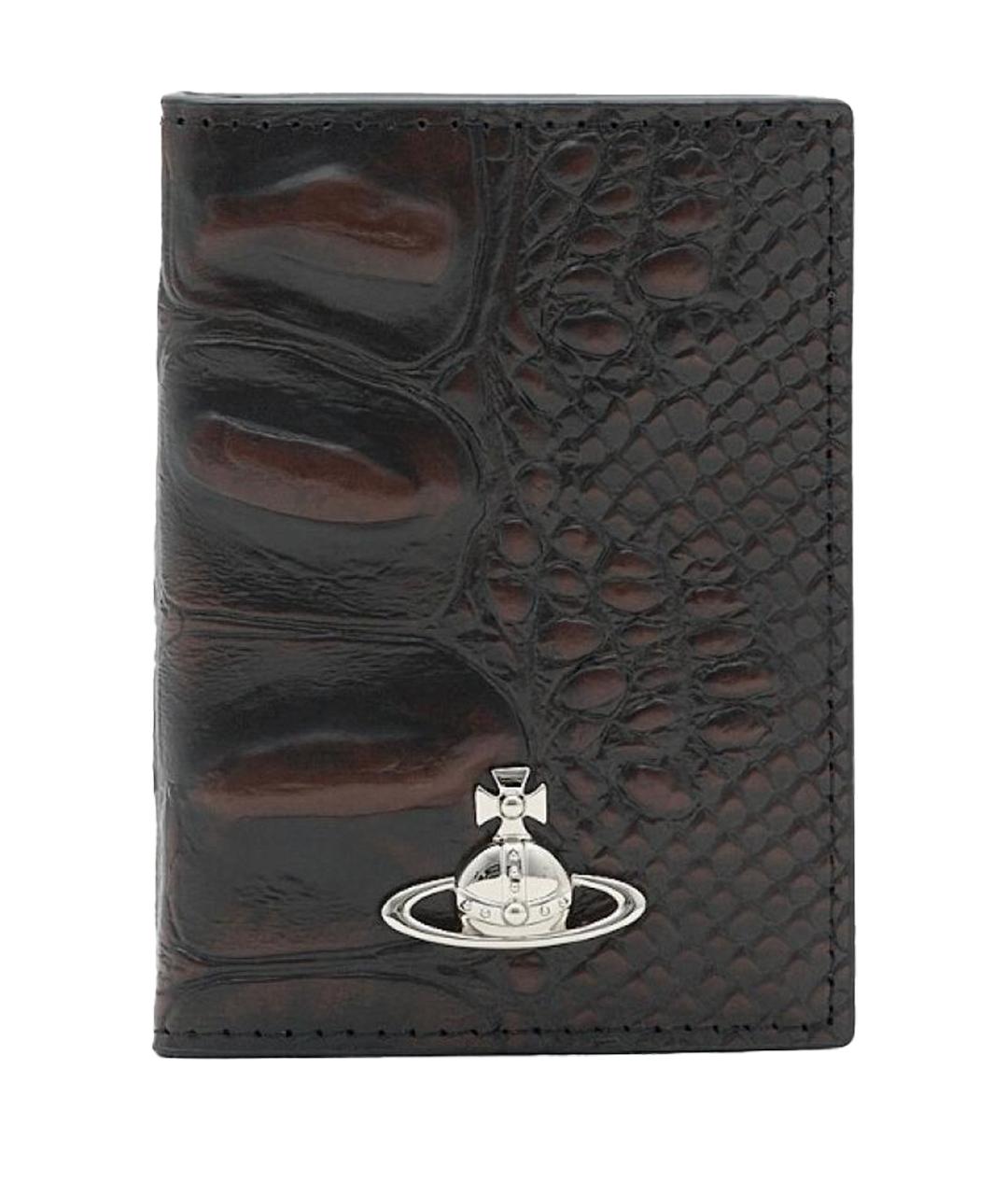 VIVIENNE WESTWOOD Коричневый кожаный кошелек, фото 1