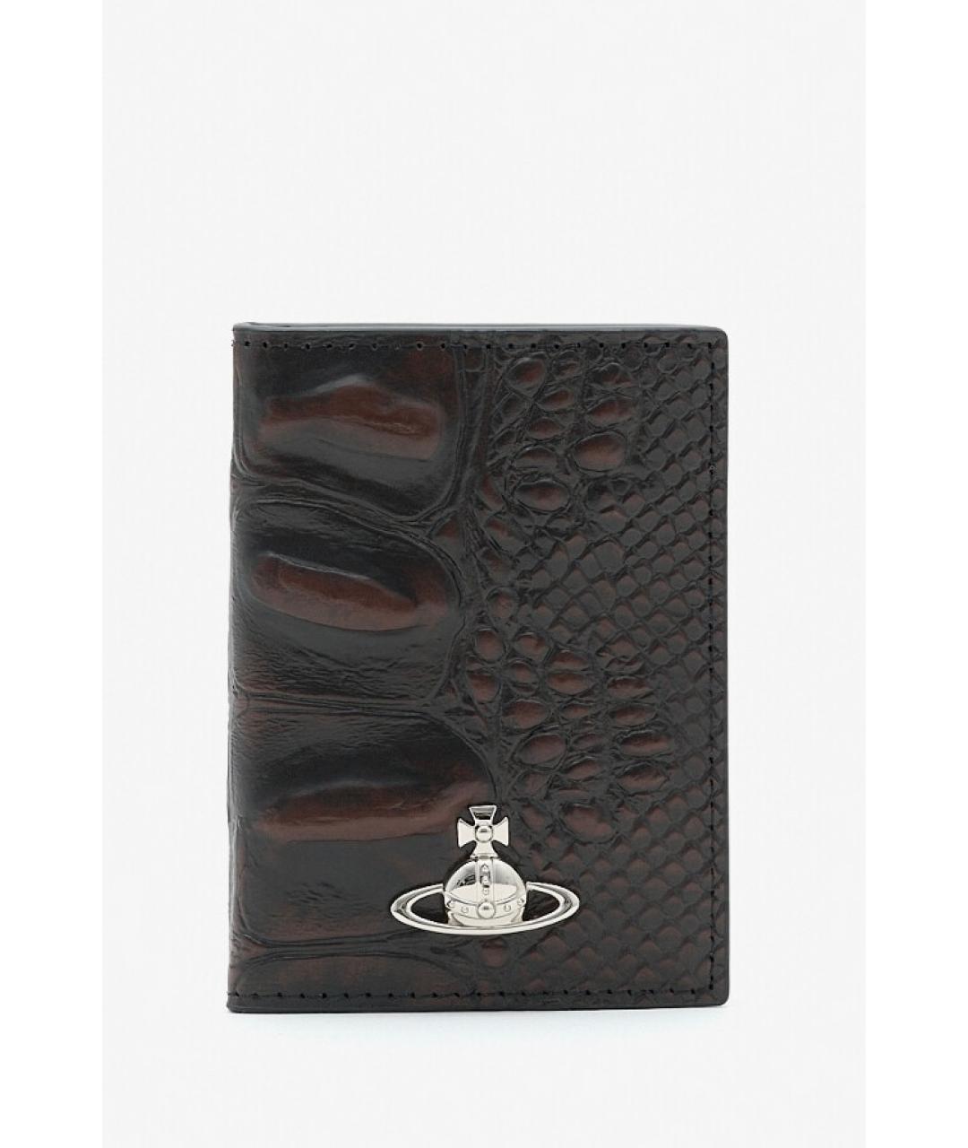 VIVIENNE WESTWOOD Коричневый кожаный кошелек, фото 5