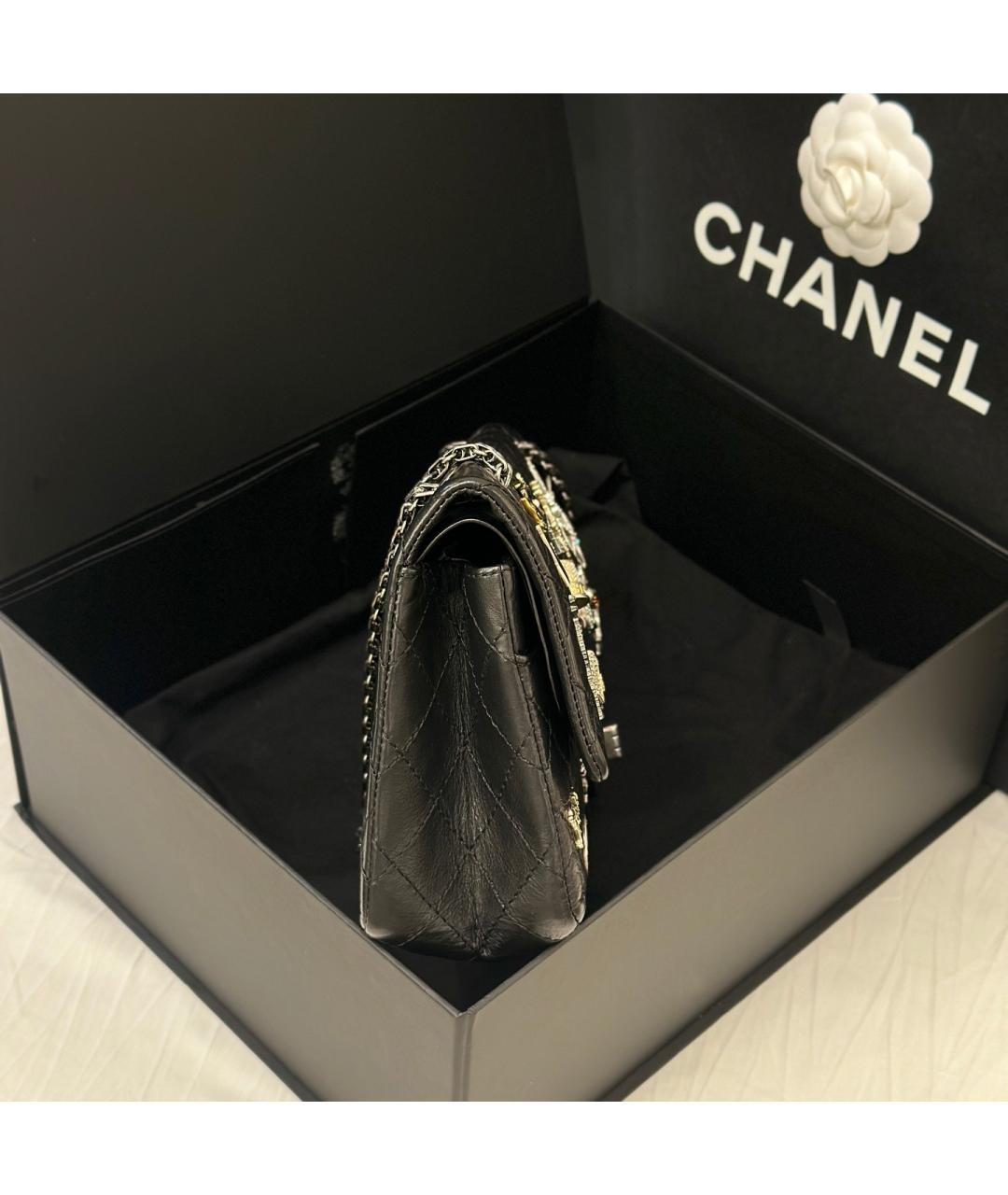 CHANEL Черная кожаная сумка через плечо, фото 2