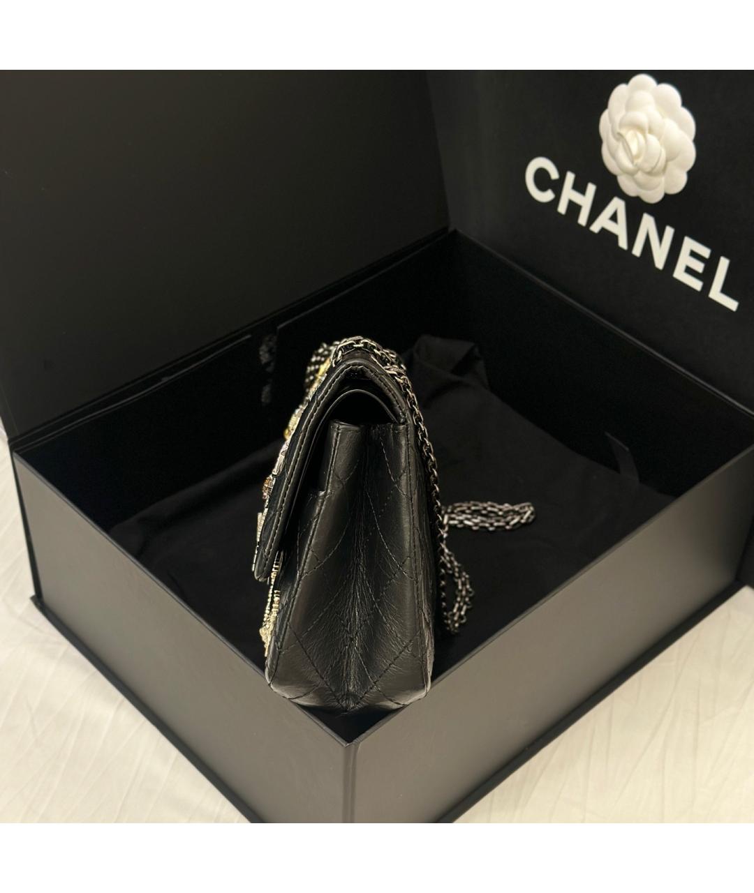 CHANEL Черная кожаная сумка через плечо, фото 3