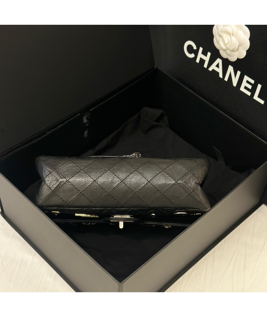 CHANEL Черная кожаная сумка через плечо, фото 4