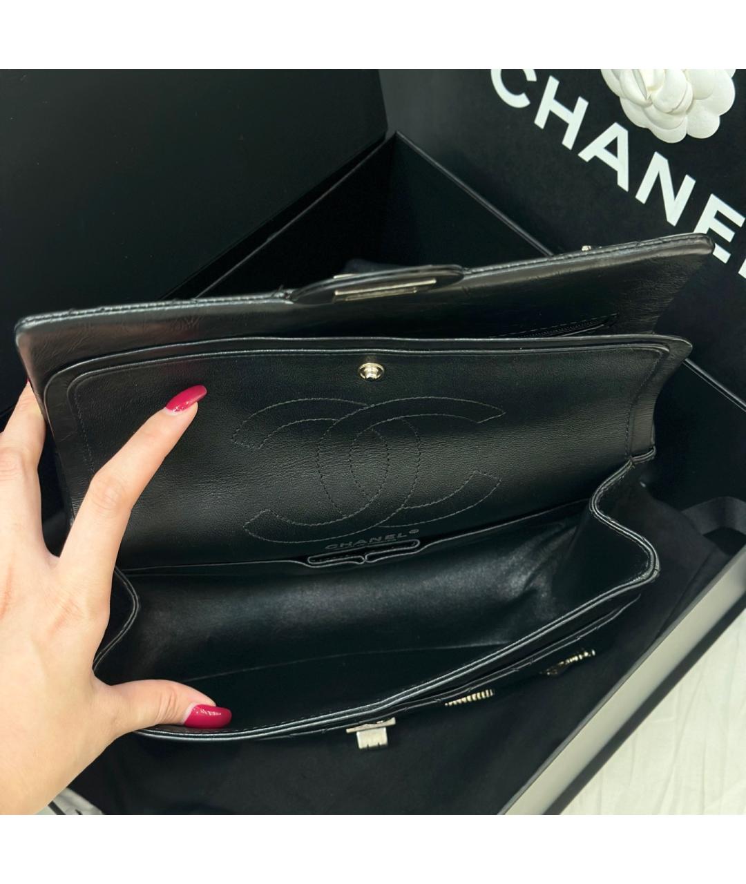 CHANEL Черная кожаная сумка через плечо, фото 6