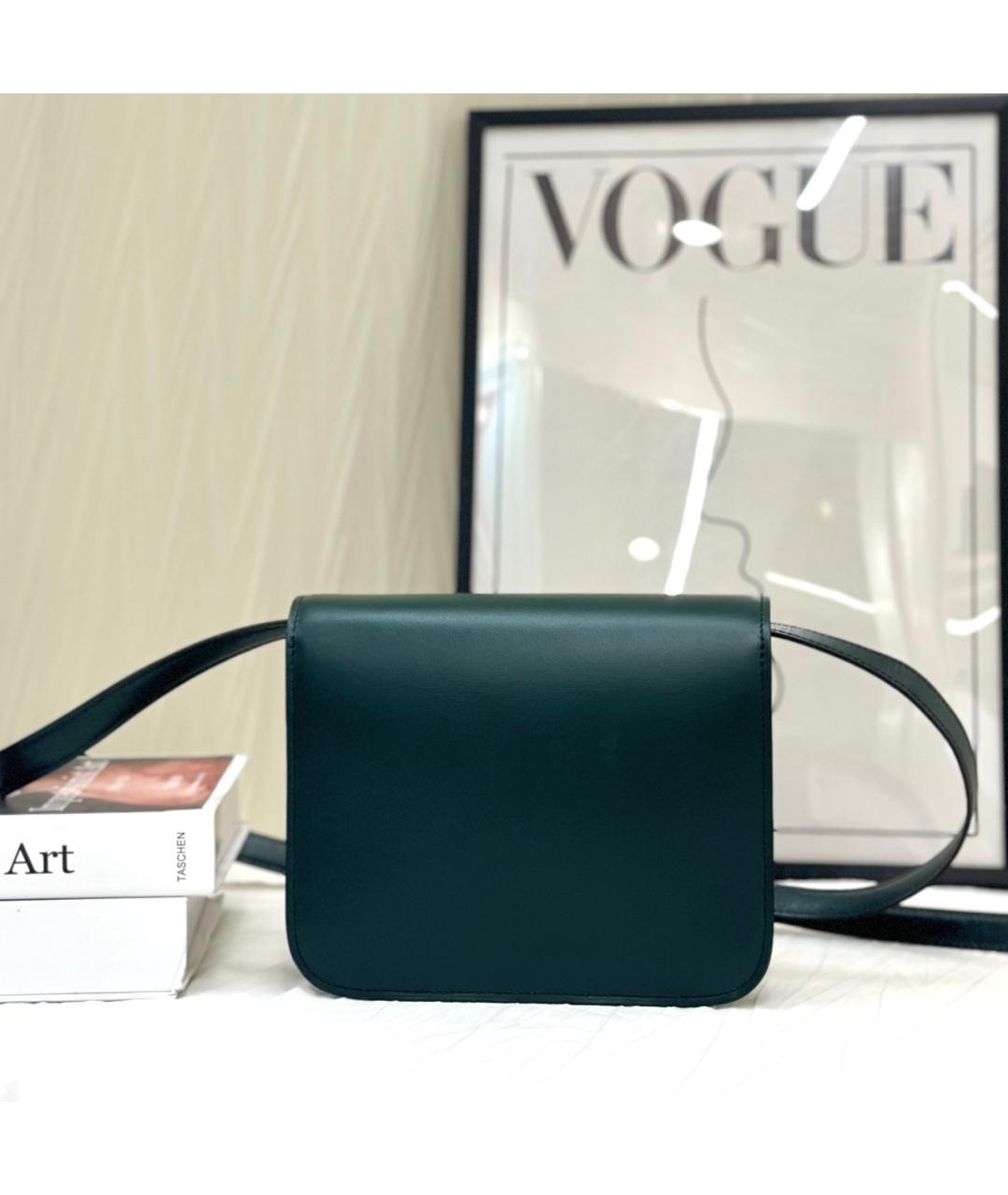 CELINE Зеленая кожаная сумка через плечо, фото 5