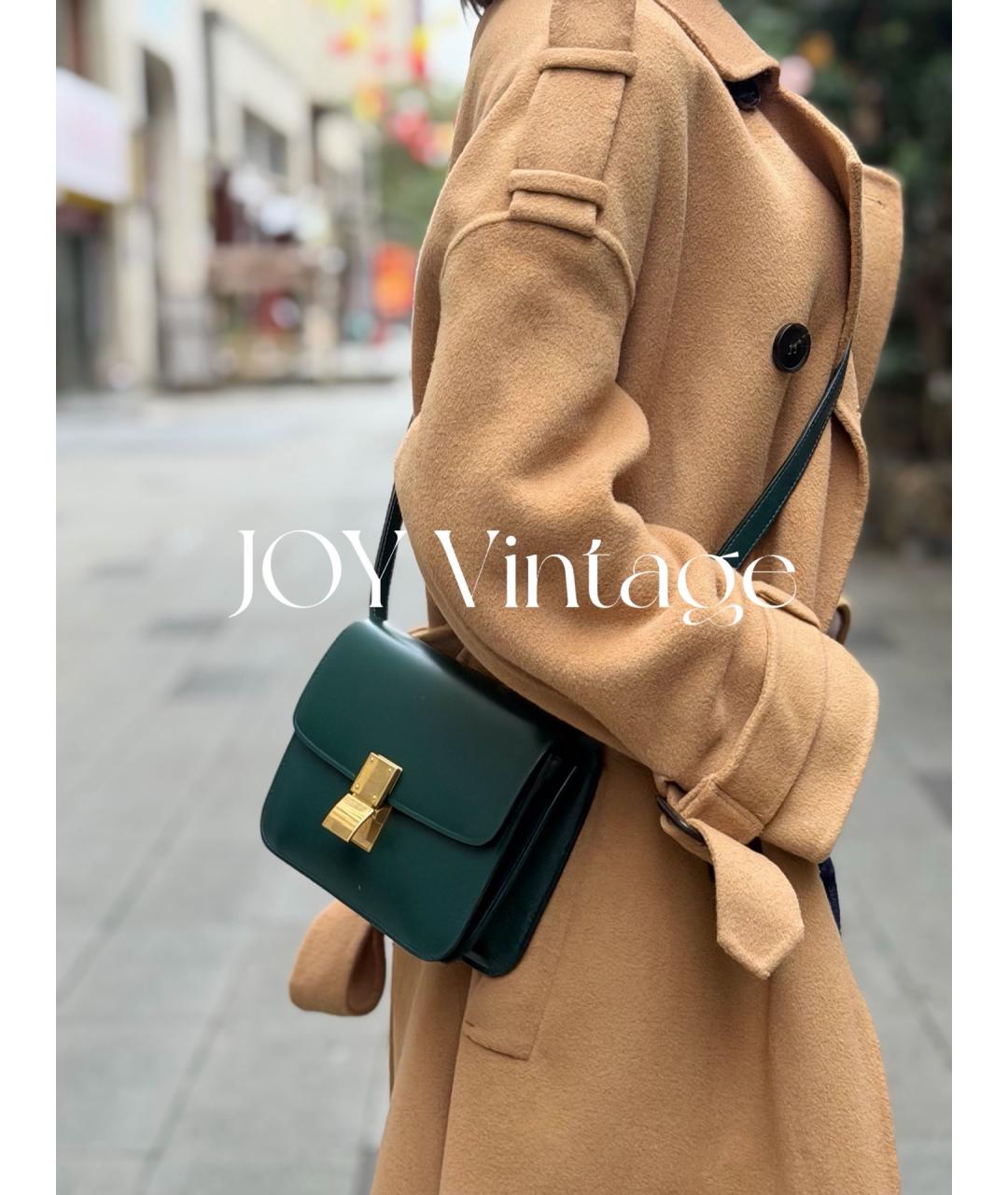 CELINE Зеленая кожаная сумка через плечо, фото 2