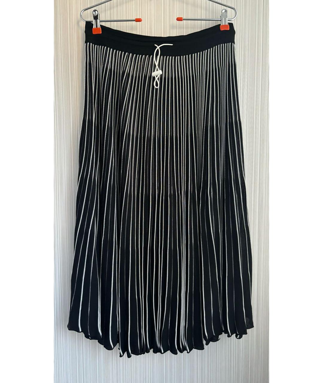 VALENTINO Черная вискозная юбка миди, фото 9