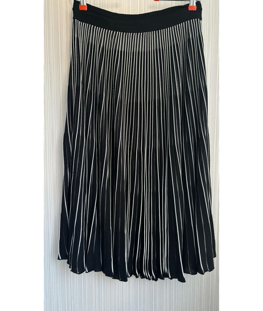 VALENTINO Черная вискозная юбка миди, фото 3