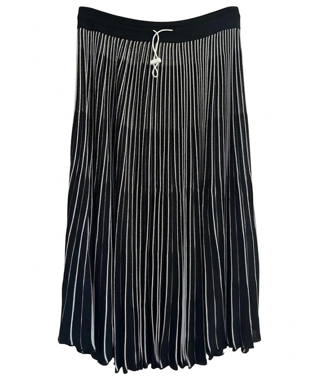 VALENTINO Черная вискозная юбка миди, фото 1