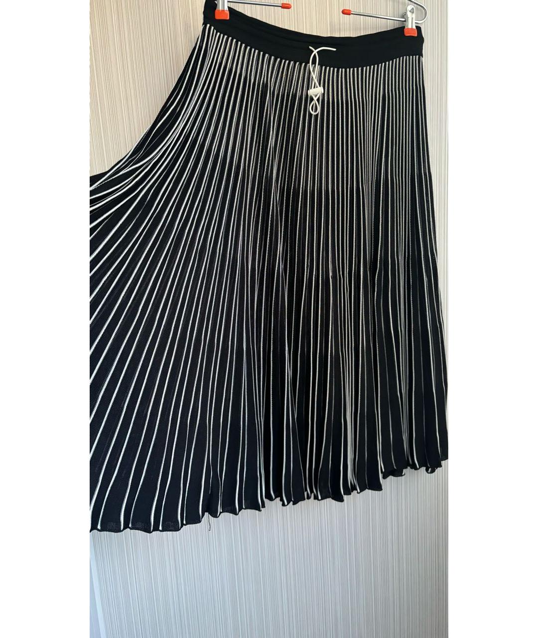 VALENTINO Черная вискозная юбка миди, фото 2