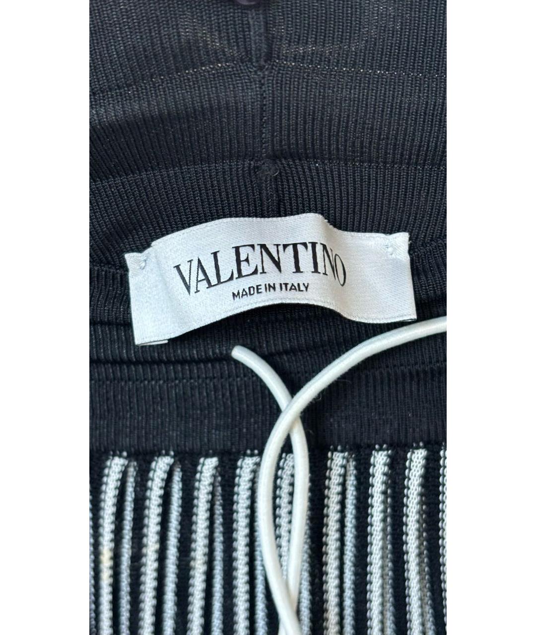 VALENTINO Черная вискозная юбка миди, фото 6