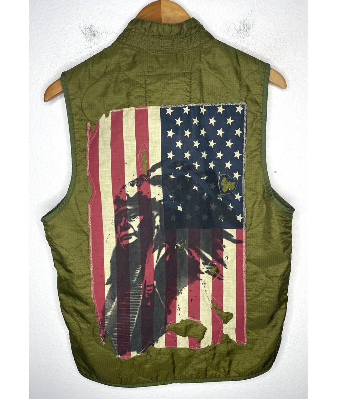 RALPH LAUREN Хаки полиамидовый жилет, фото 2