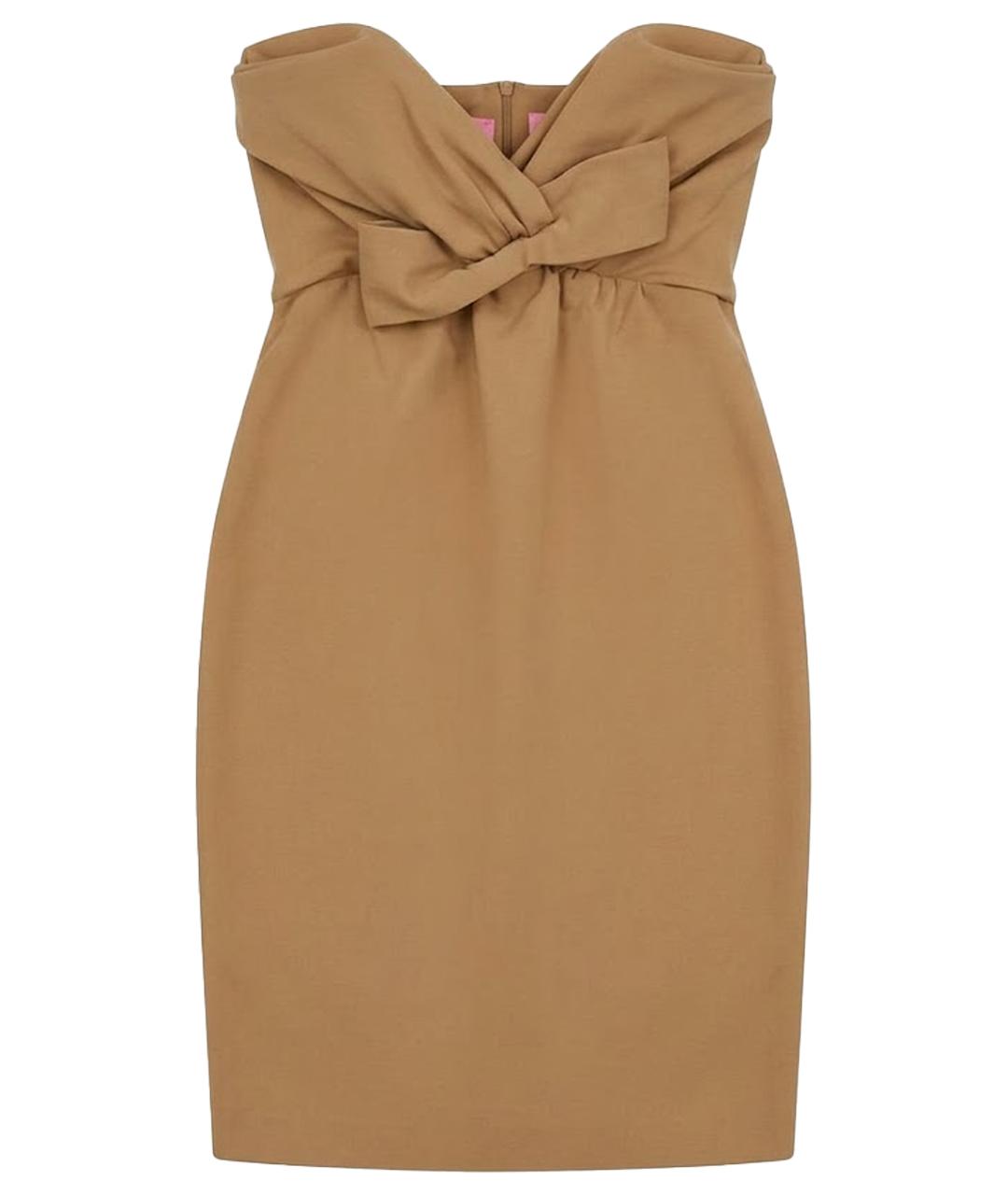 DSQUARED2 Бежевое коктейльное платье, фото 1
