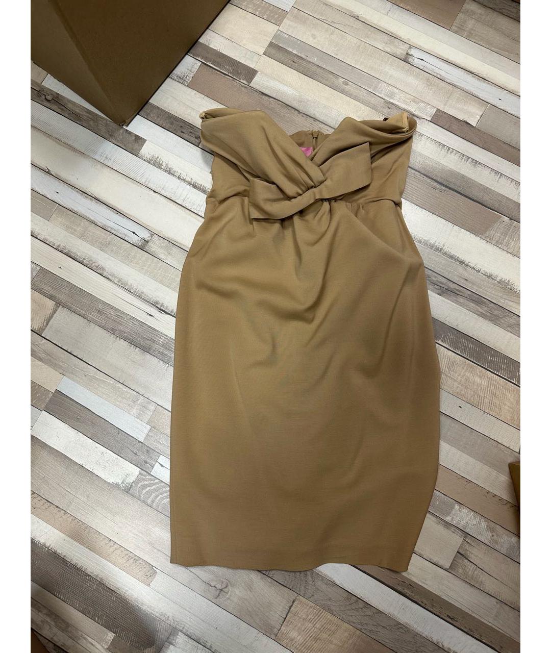DSQUARED2 Бежевое коктейльное платье, фото 3