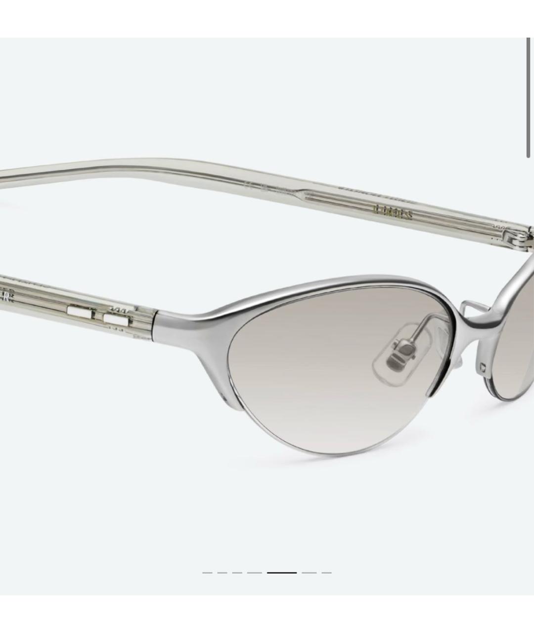 GENTLE MONSTER Серебряные металлические солнцезащитные очки, фото 2