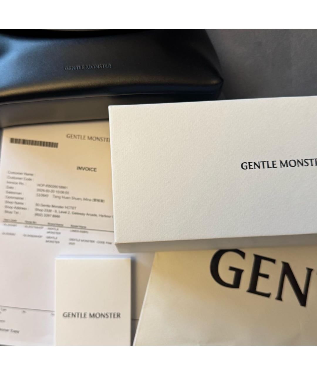 GENTLE MONSTER Серебряные металлические солнцезащитные очки, фото 7