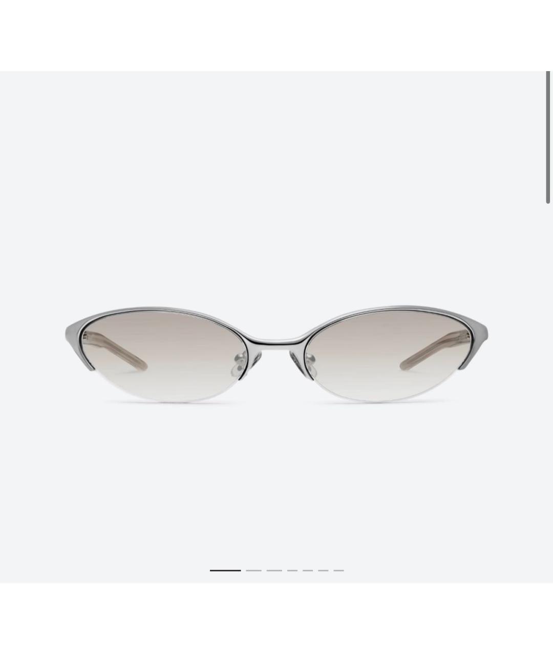 GENTLE MONSTER Серебряные металлические солнцезащитные очки, фото 8