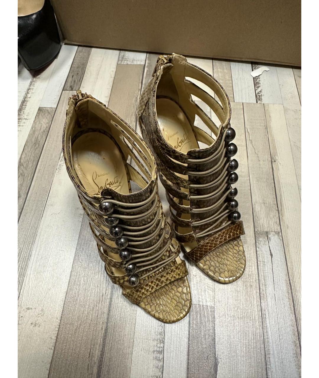 CHRISTIAN LOUBOUTIN Мульти босоножки из экзотической кожи, фото 2