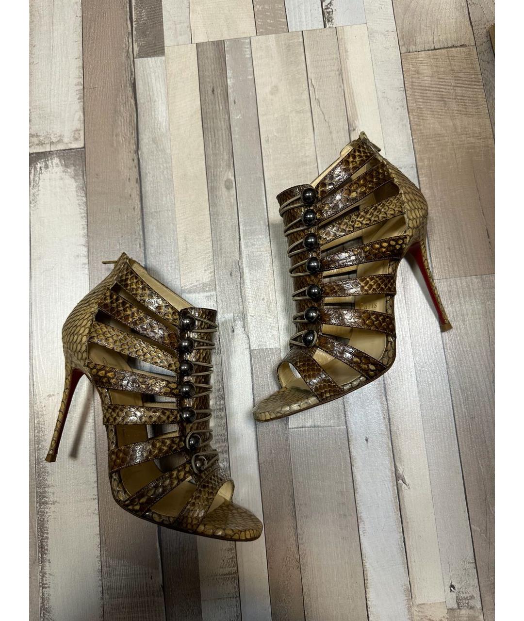 CHRISTIAN LOUBOUTIN Мульти босоножки из экзотической кожи, фото 5