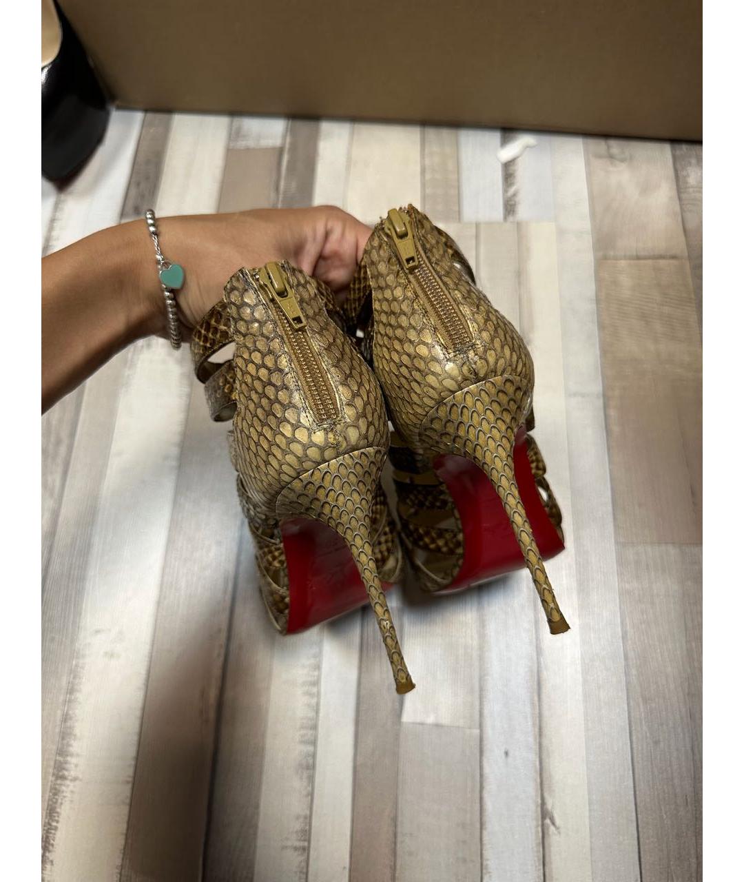 CHRISTIAN LOUBOUTIN Мульти босоножки из экзотической кожи, фото 3