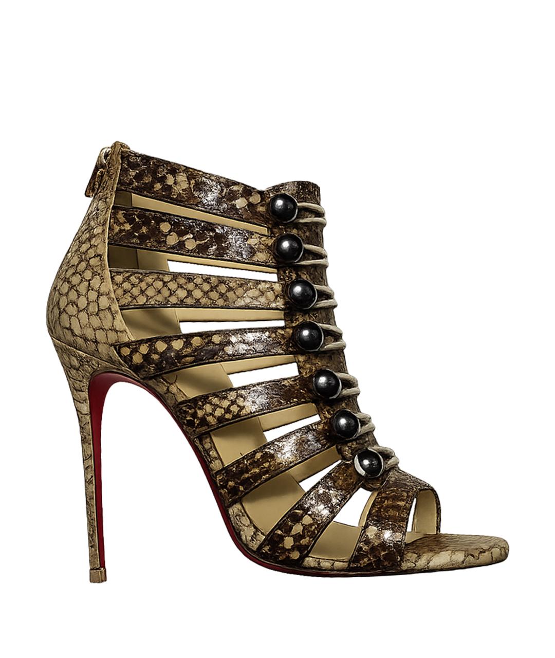 CHRISTIAN LOUBOUTIN Мульти босоножки из экзотической кожи, фото 1