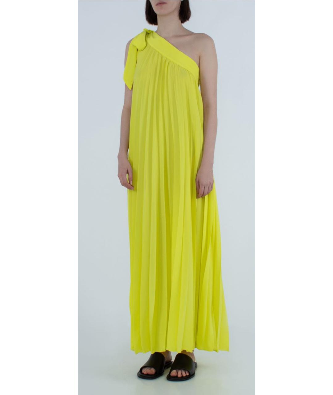 P.A.R.O.S.H. Желтое полиэстеровое повседневное платье, фото 5