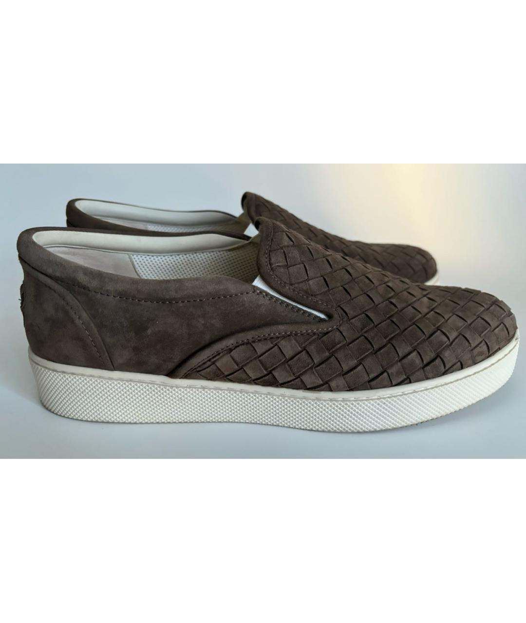 BOTTEGA VENETA Коричневые замшевые лоферы, фото 9