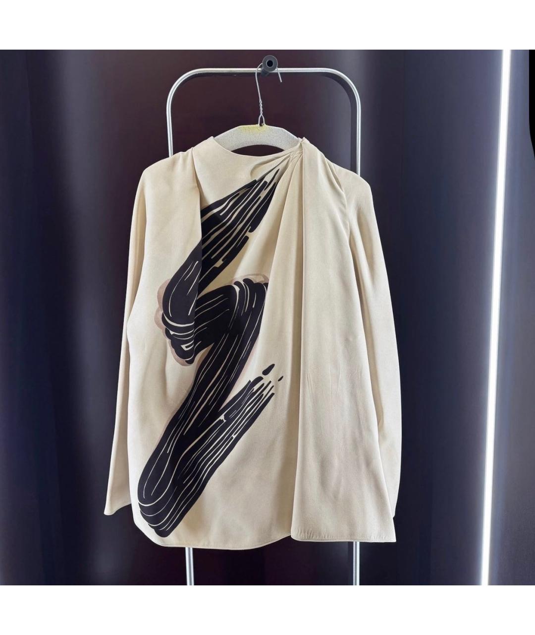 FENDI Бежевая шелковая блузы, фото 2