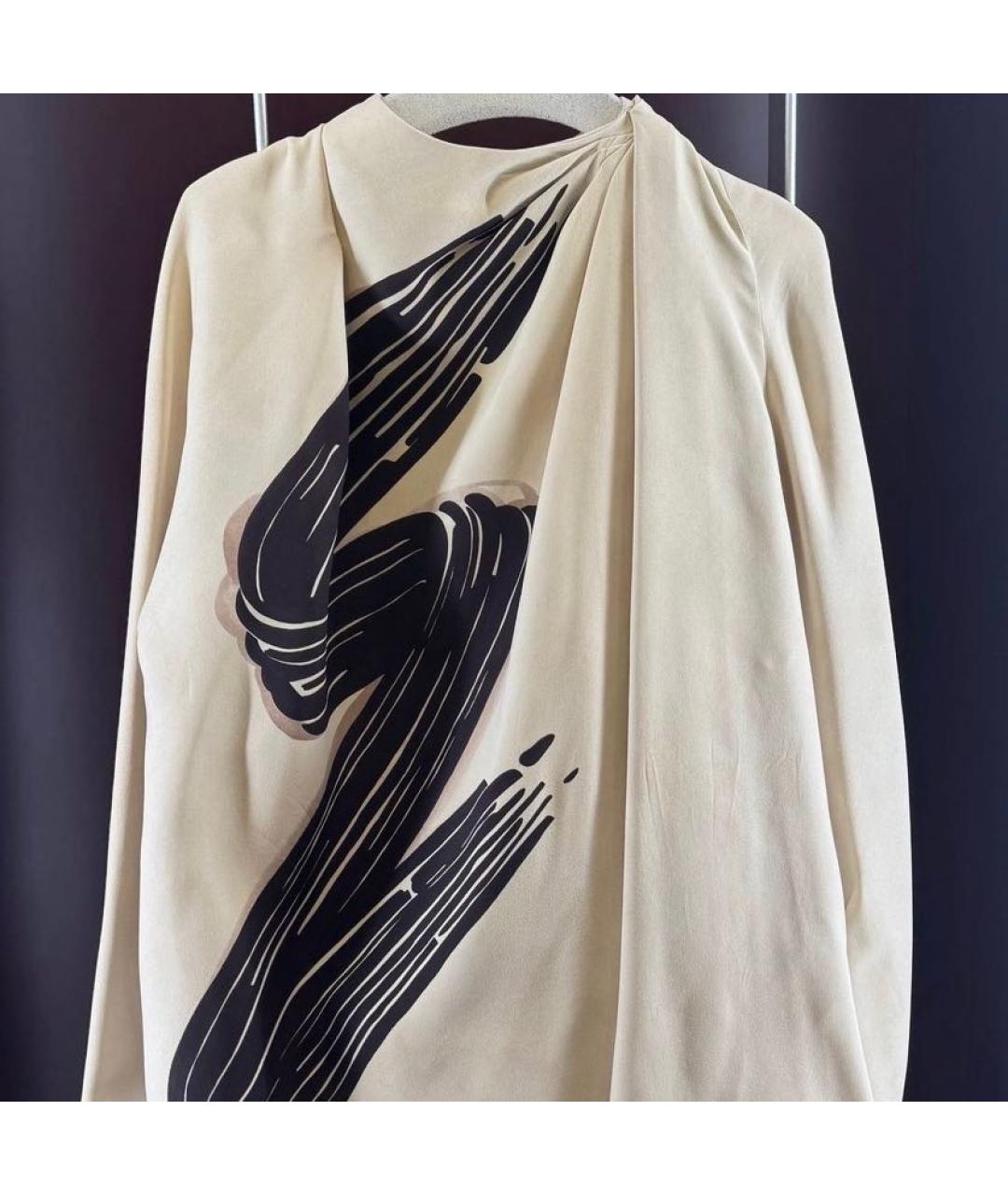 FENDI Бежевая шелковая блузы, фото 3