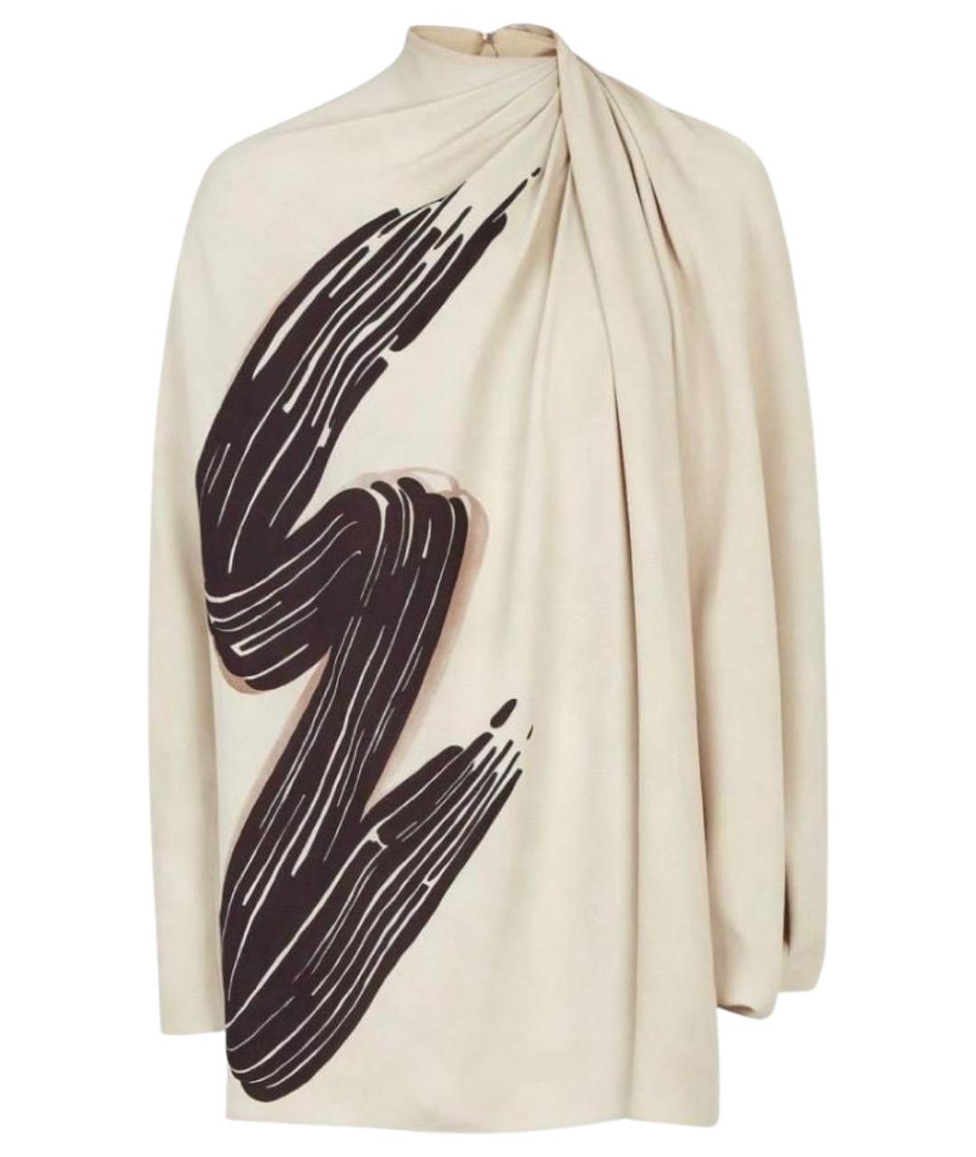 FENDI Бежевая шелковая блузы, фото 1