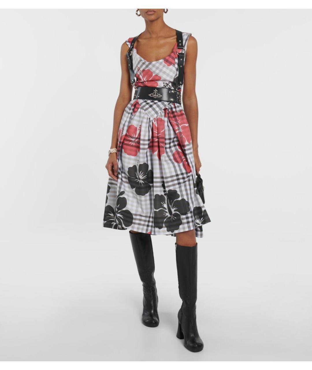 VIVIENNE WESTWOOD Мульти хлопковое коктейльное платье, фото 2