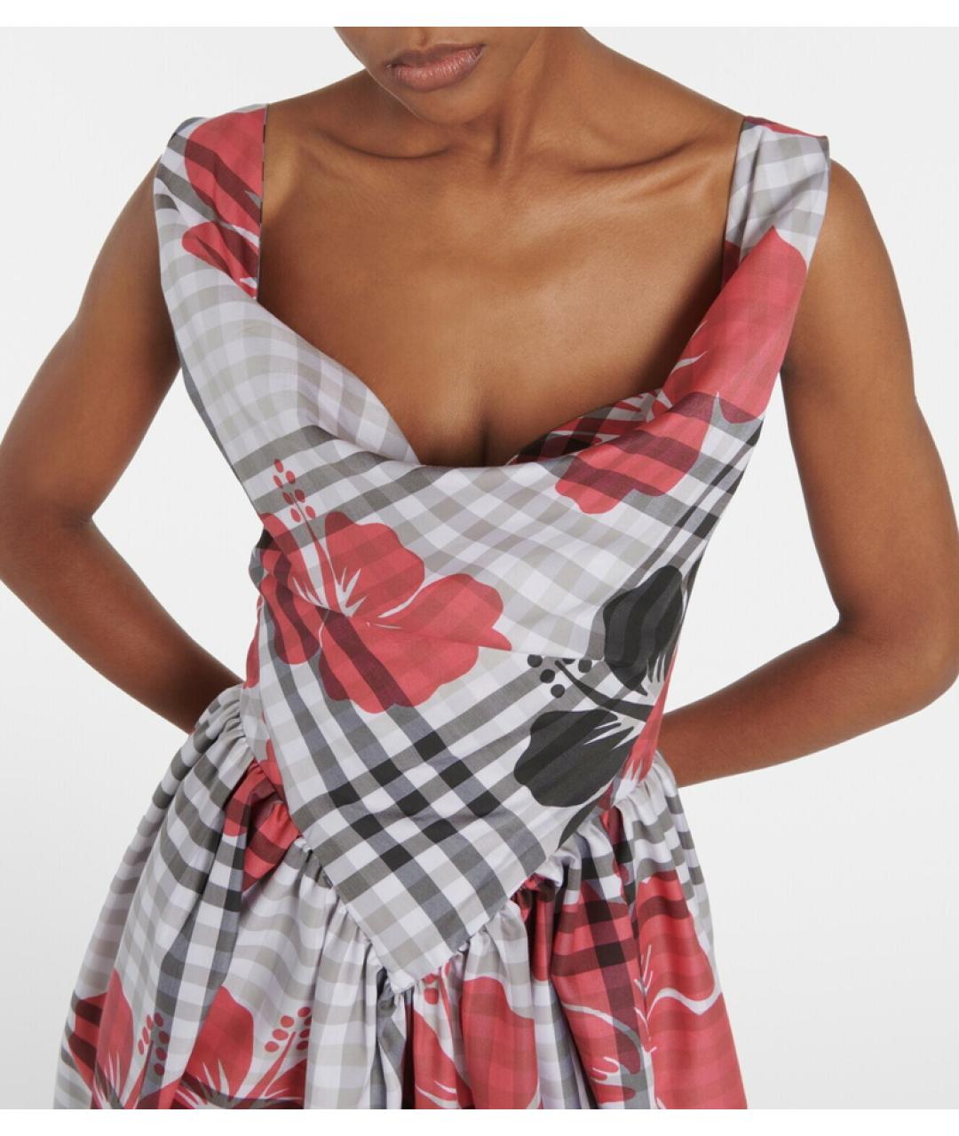 VIVIENNE WESTWOOD Мульти хлопковое коктейльное платье, фото 4