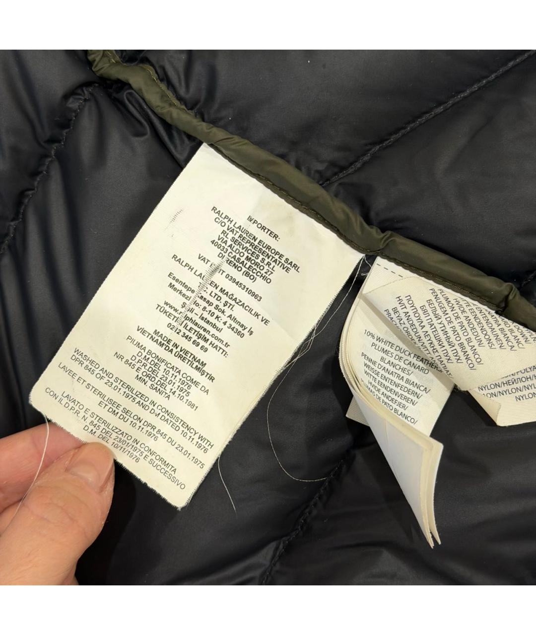 POLO RALPH LAUREN Хаки пуховик, фото 7