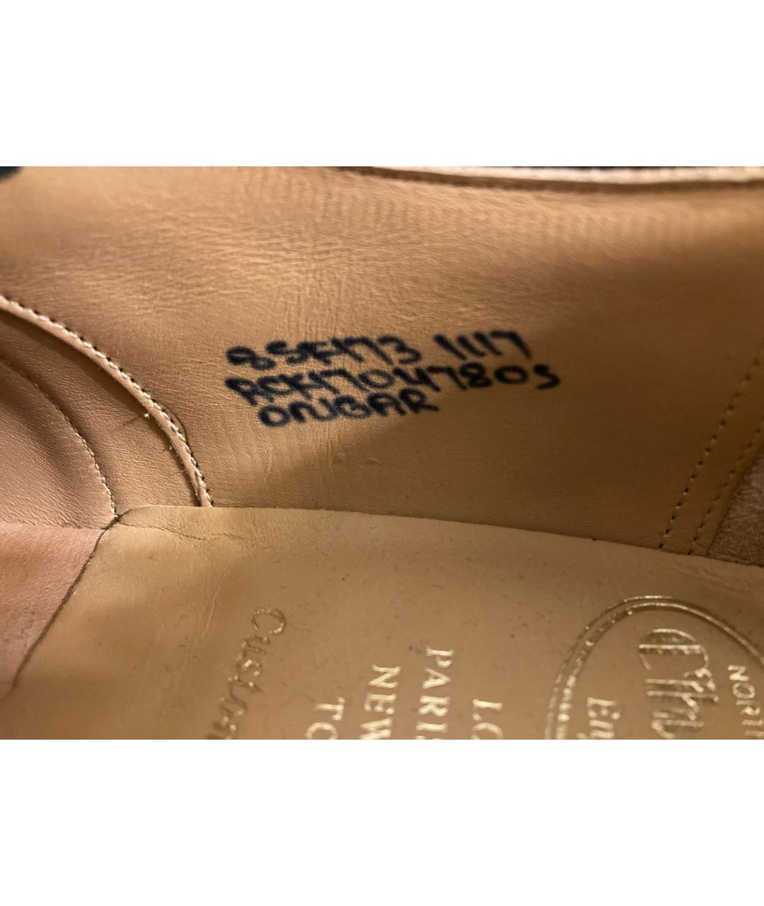 CHURCH'S Черные кожаные низкие ботинки, фото 8