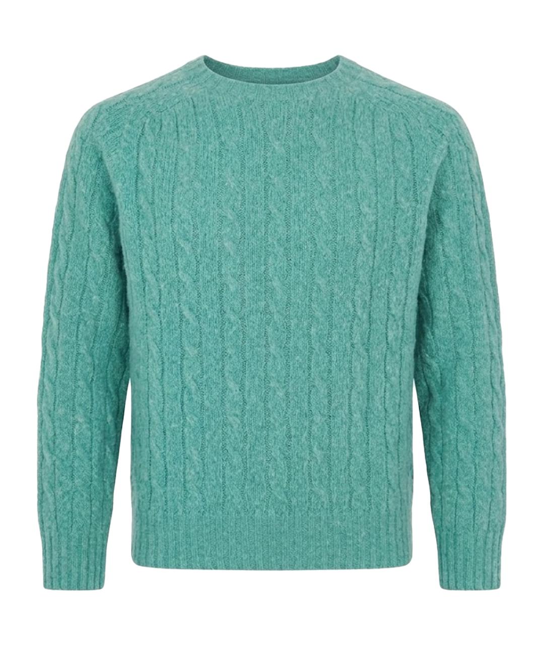 POLO RALPH LAUREN Бирюзовый шерстяной джемпер / свитер, фото 1