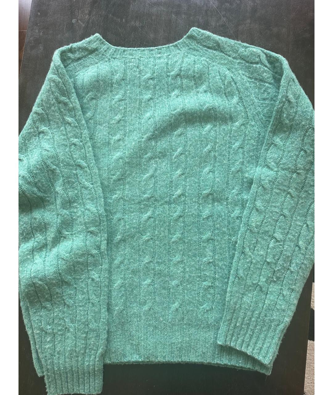 POLO RALPH LAUREN Бирюзовый шерстяной джемпер / свитер, фото 2