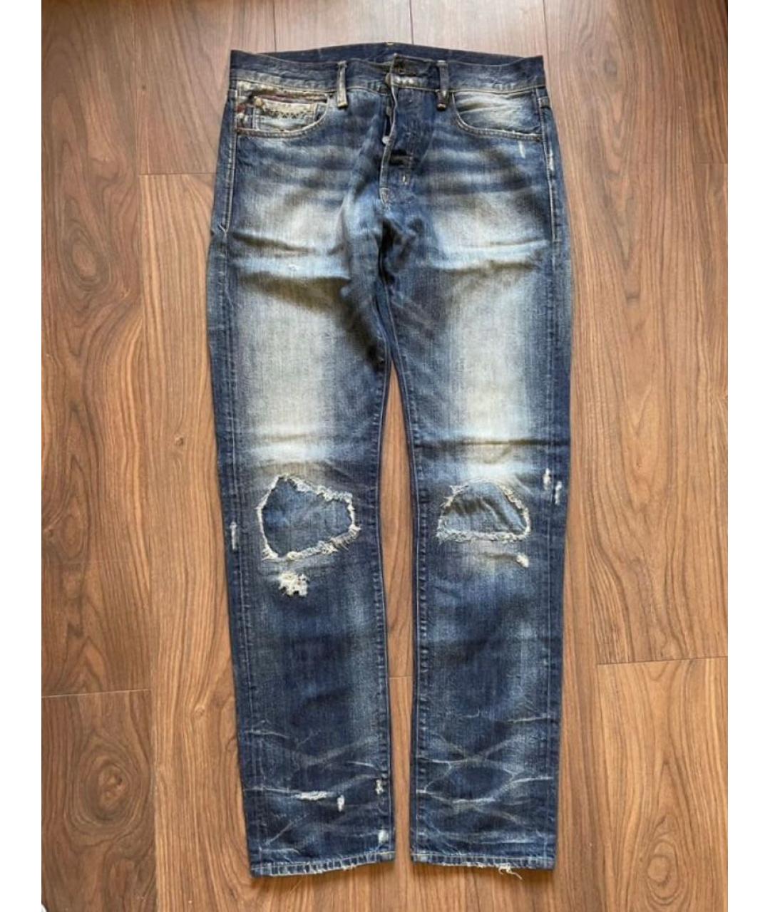 RALPH LAUREN Темно-синие хлопковые джинсы скинни, фото 7