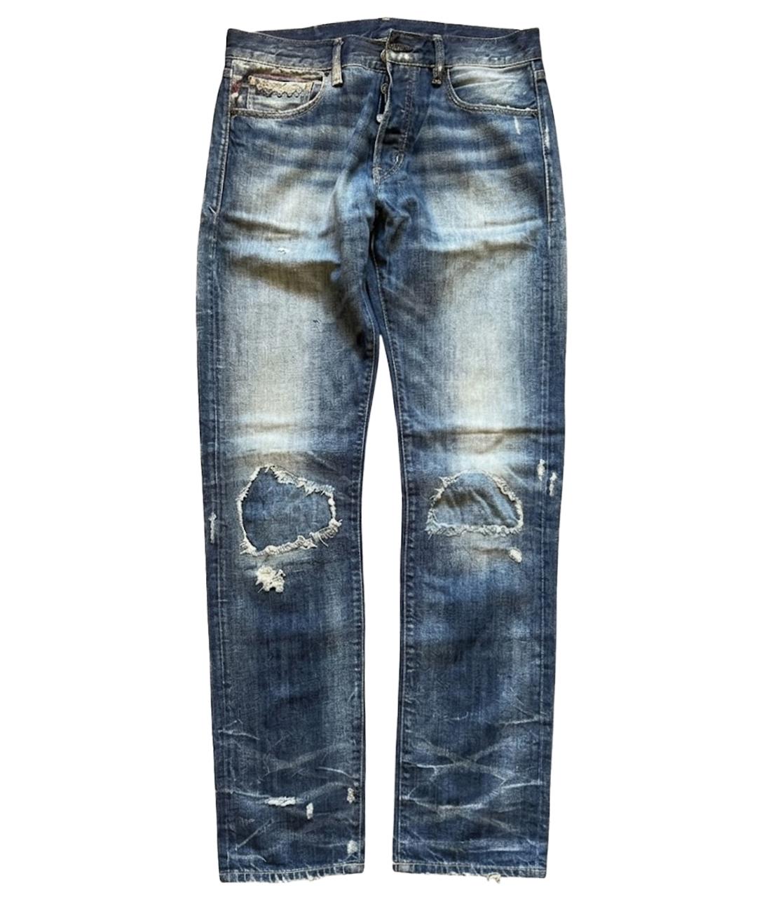 RALPH LAUREN Темно-синие хлопковые джинсы скинни, фото 1