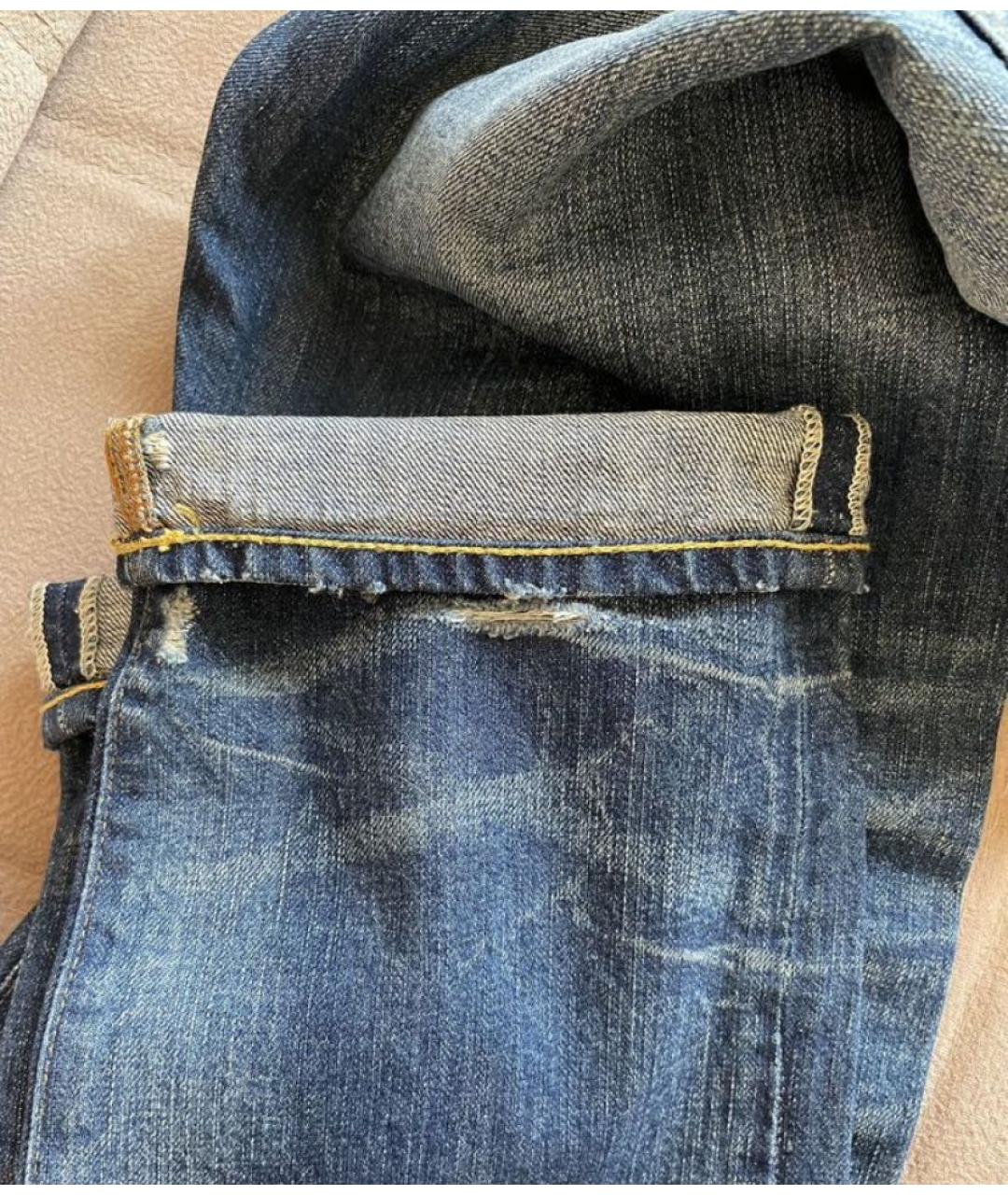 RALPH LAUREN Темно-синие хлопковые джинсы скинни, фото 4