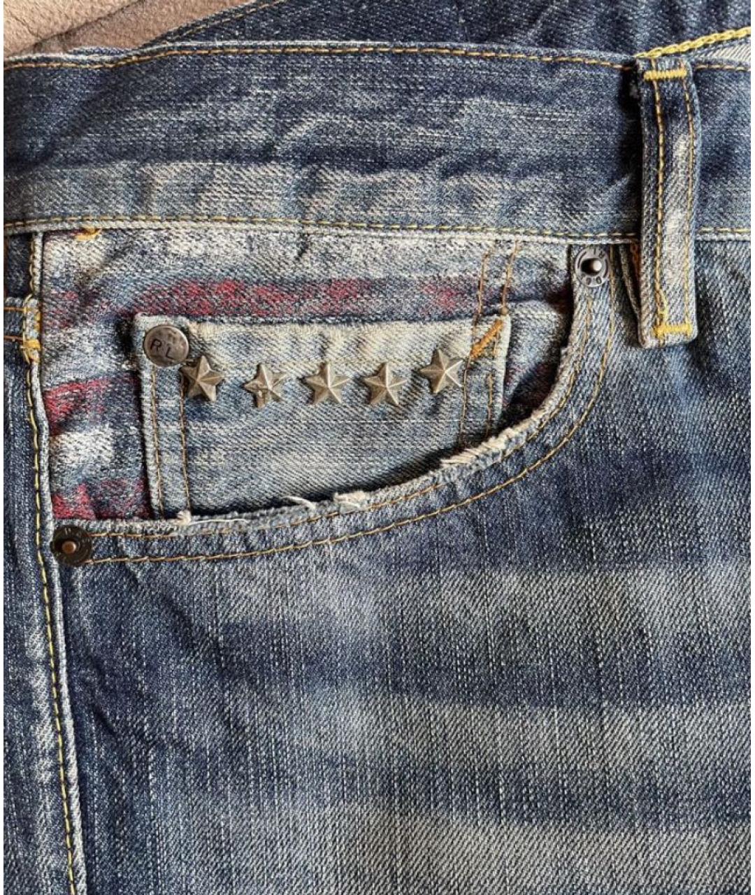 RALPH LAUREN Темно-синие хлопковые джинсы скинни, фото 2