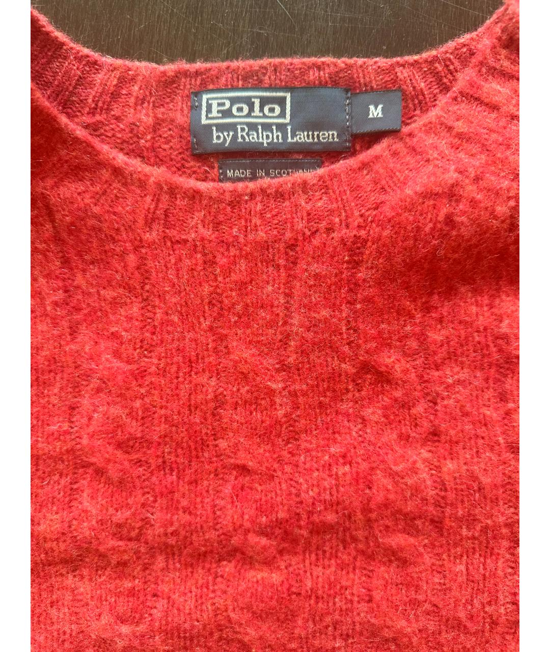 POLO RALPH LAUREN Красный шерстяной джемпер / свитер, фото 3