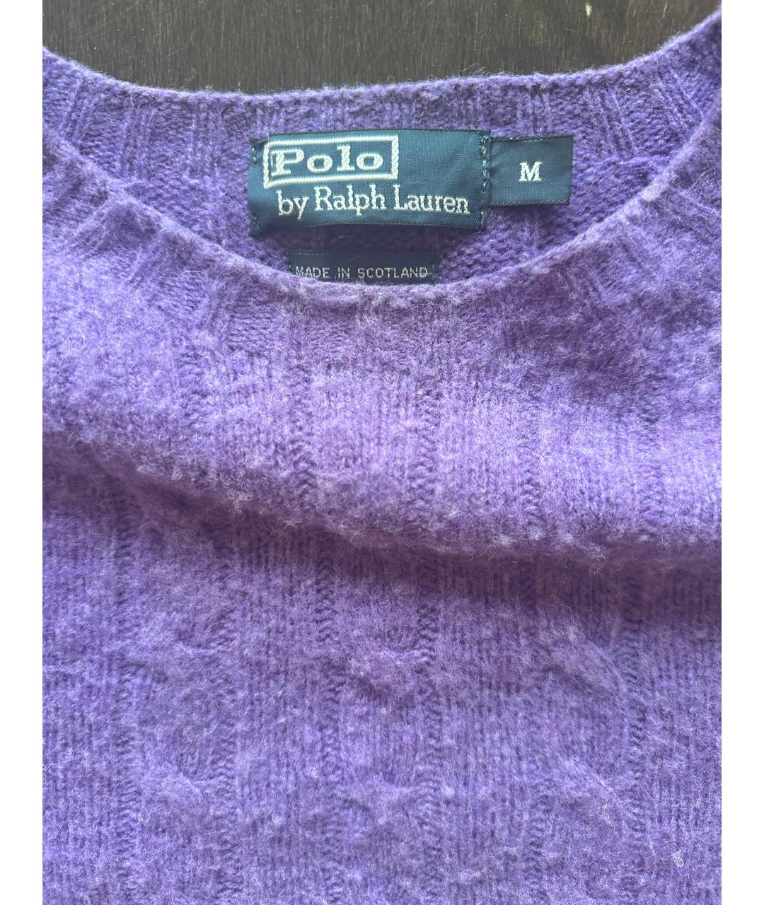 POLO RALPH LAUREN Фиолетовый шерстяной джемпер / свитер, фото 3