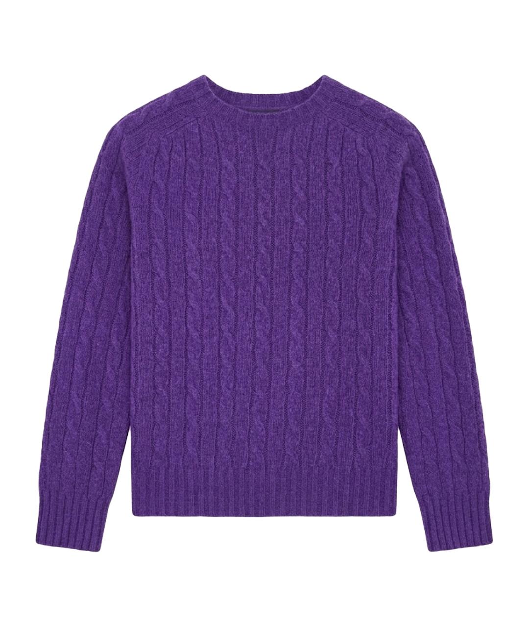 POLO RALPH LAUREN Фиолетовый шерстяной джемпер / свитер, фото 1