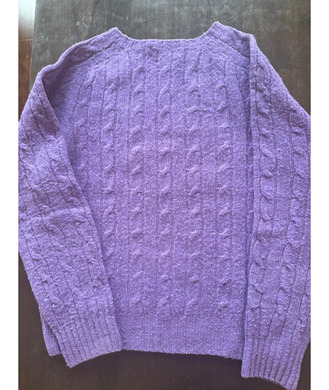 POLO RALPH LAUREN Фиолетовый шерстяной джемпер / свитер, фото 2